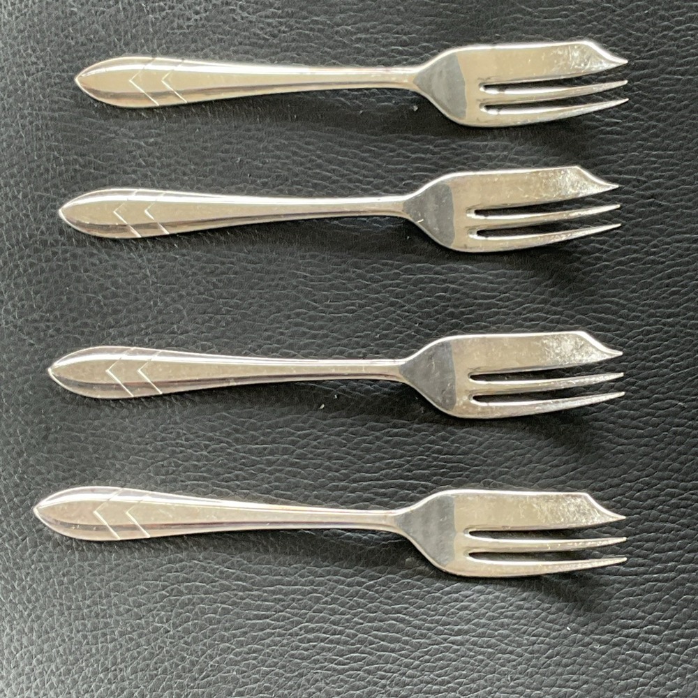 Vintage M.S. Ltd EPNS Sheffield England Pie Pastry dessert Fork 5" Long set of 4